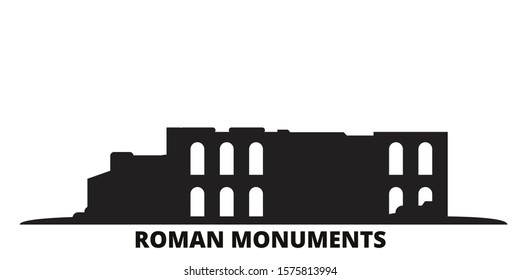 Germany, Trier, Roman Monuments, Cathedral Of St. Peter And Church Of Our Lady city skyline isolated vector illustration. Germany, Trier, Roman Monuments, Cathedral Of St. Peter And Church Of Our Lady