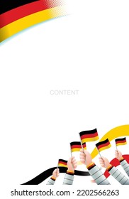 Afiche de la celebración del Día de la Unidad de Alemania con bandera nacional