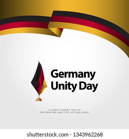 Germany Unity Day Flag Vector Template Design Illustration