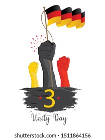 Germany Unity Day Greetings. 3rd of October. vector