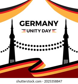 Germany Unity Day Vector For Cover And  Celebration