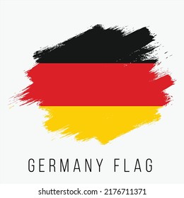 Germany Vector Flag. Germany Flag for Independence Day. Grunge Germany Flag. Germany Flag with Grunge Texture. Vector Template.