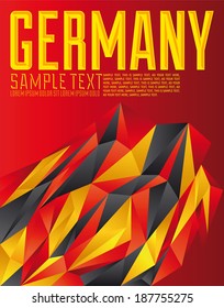 Germany - Vector geometric background - modern flag concept - German colors