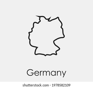 Germany vector icon.  Editable stroke. Symbol in Line Art Style for Design, Presentation, Website or Apps Elements, Logo. Pixel vector graphics - Vector