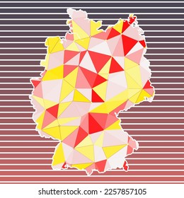 Germany vector illustration. Germany design on gradient stripes background. Technology, internet, network, telecommunication concept. Artistic vector illustration.