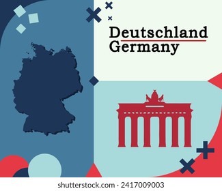 Germany, vector illustration with national symbols
