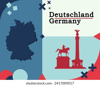 Germany, vector illustration with national symbols
