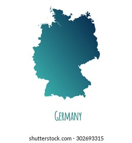 Germany vector map with color gradient and caption on white background. Can be used as element of your infographics or presentation