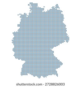 Germany Vector Map with Professional Dotted Borders for Federal Statistics. Germany dotted map.