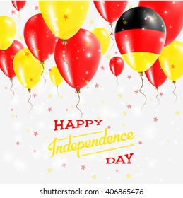 Germany Vector Patriotic Poster. Independence Day Placard with Bright Colorful Balloons of Country National Colors. Germany Independence Day Celebration.