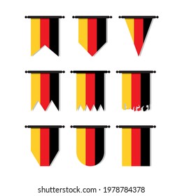 Germany vertical banners isolated on white