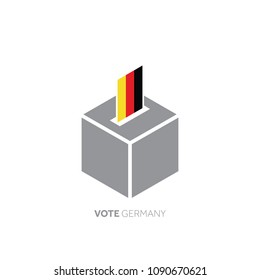 Germany voting concept. National flag and ballot box.