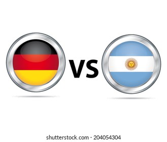 Germany vs Argentina. Sport game vector symbol.