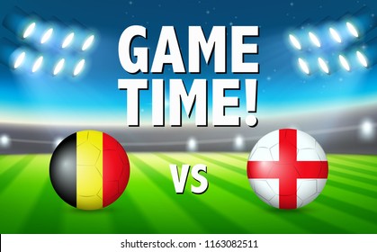 A Germany VS England soccer template illustration