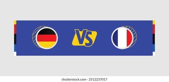 Plantilla de Anuncio de diseño de fútbol Alemania vs Francia