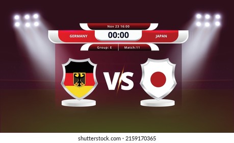 Germany Vs Japan  football match scoreboard broadcasts With Match Schedule