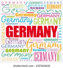 Germany wallpaper word cloud, travel concept background