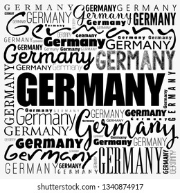 Germany wallpaper word cloud, travel concept background