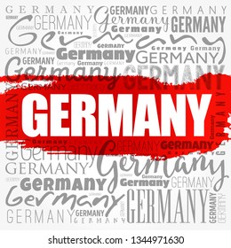 Germany wallpaper word cloud, travel concept background