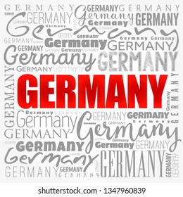 Germany wallpaper word cloud, travel concept background