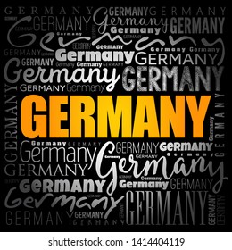 Germany wallpaper word cloud, travel concept background