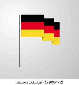 Germany waving Flag creative background