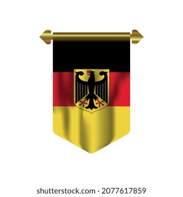 Germany waving flag on isolated background vector illustration