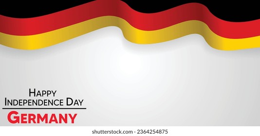 Germany waving flag vector for independence day poster