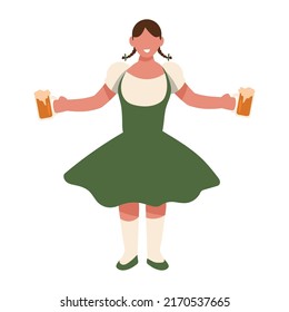 germany woman celebrating oktoberfest character