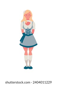 germany woman with dirndl illustration