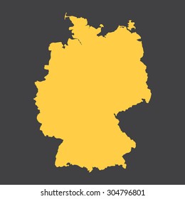 Germany,Deutschland border map. Vector illustration EPS8.