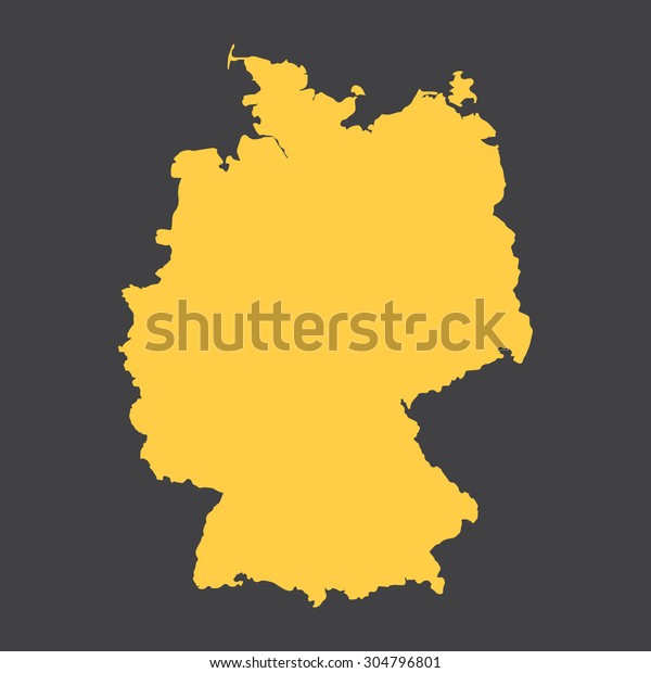 Germanydeutschland Border Map Vector Illustration Eps8 Stock Vector ...