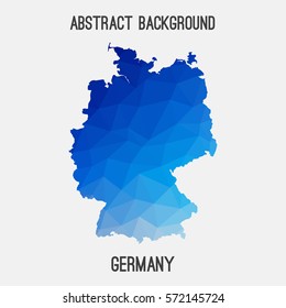 Germany,Deutschland in geometric polygonal style.Abstract tessellation,modern design background. Vector illustration