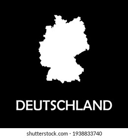 Germany,Deutschland grey country border map.