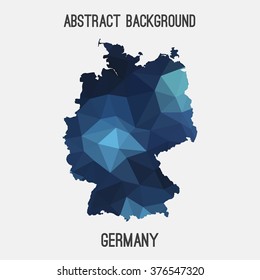 Germany,Deutschland map in geometric polygonal style.Abstract tessellation,modern design background. Vector illustration EPS8