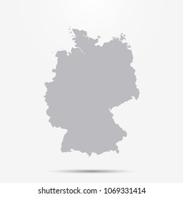 Germany,Deutschland map with shadow