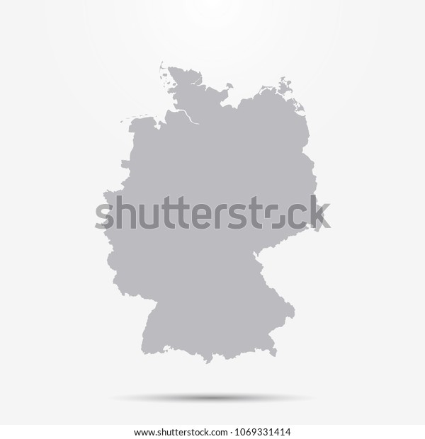 Germanydeutschland Map Shadow Stock Vector Royalty Free