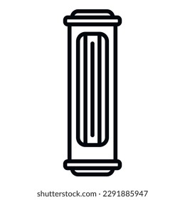 Germicidal lamp icon outline vector. Uv light. Air device