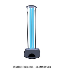 germicidal uv light sanitizer medical cartoon. bacteria virus, hygiene safety, technology innovation germicidal uv light sanitizer medical sign. isolated symbol vector illustration