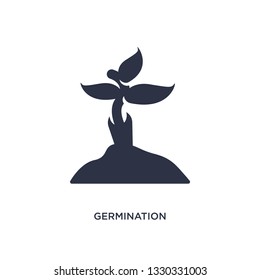 germination icon. Simple element illustration from gardening concept. germination editable symbol design on white background. Can be use for web and mobile.