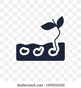 Germination transparent icon. Germination symbol design from Agriculture, Farming and Gardening collection. Simple element vector illustration on transparent background.