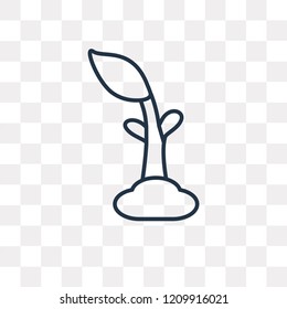 Germination vector outline icon isolated on transparent background, high quality linear Germination transparency concept can be used web and mobile