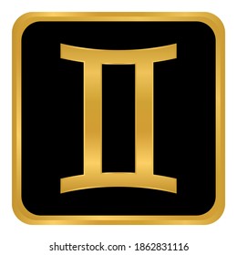Germini symbol on white background. Vector illustration.