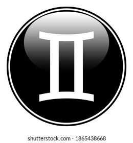 Germini symbol on white background. Vector illustration.