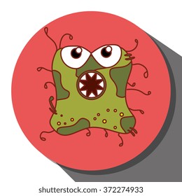 Germs and bacteria cartoon