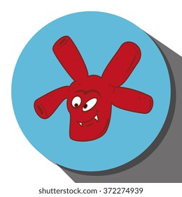 Germs and bacteria cartoon