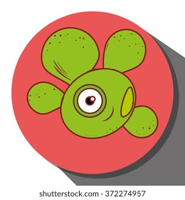 Germs and bacteria cartoon