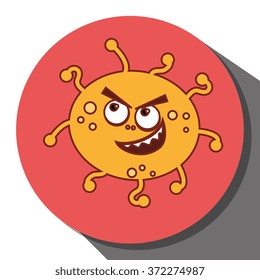 Germs and bacteria cartoon