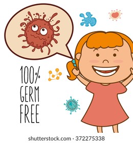 Germs and bacteria cartoon