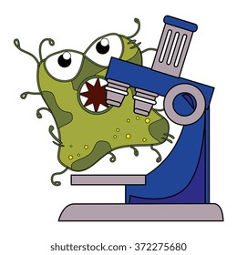 Germs and bacteria cartoon